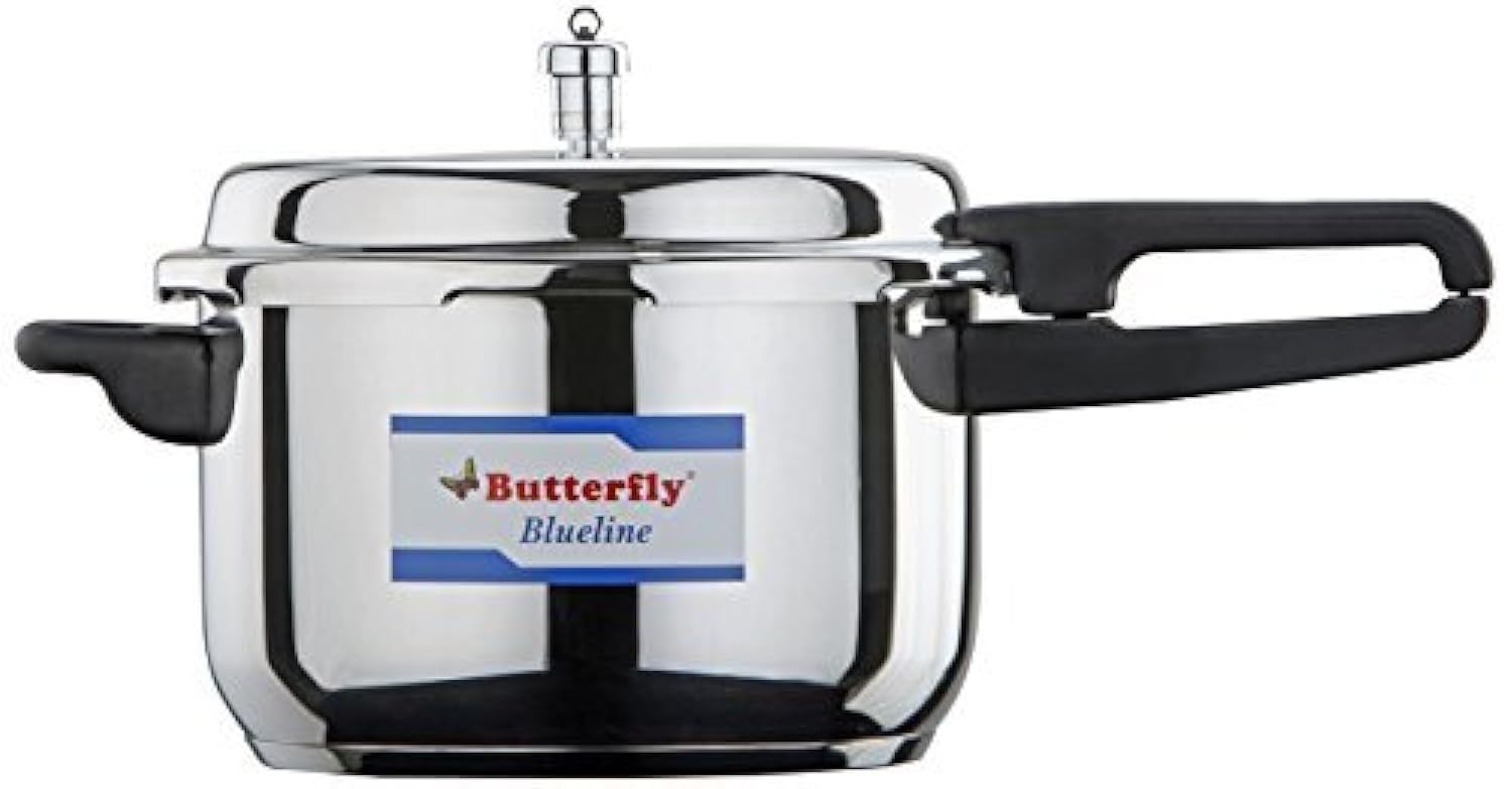 Butterfly Blue Line 5 LTR Stainless Steel Pressure Cooker, Inner Lid Design, Induction Base