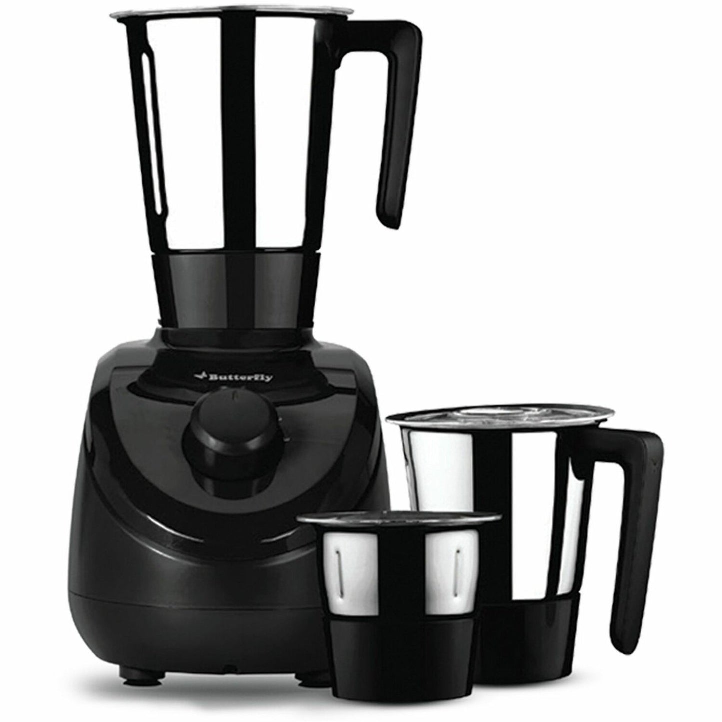Butterfly Elegant 600W Mixer Grinder with 3 Stainless Steel Jars and Shock-Proof ABS Body