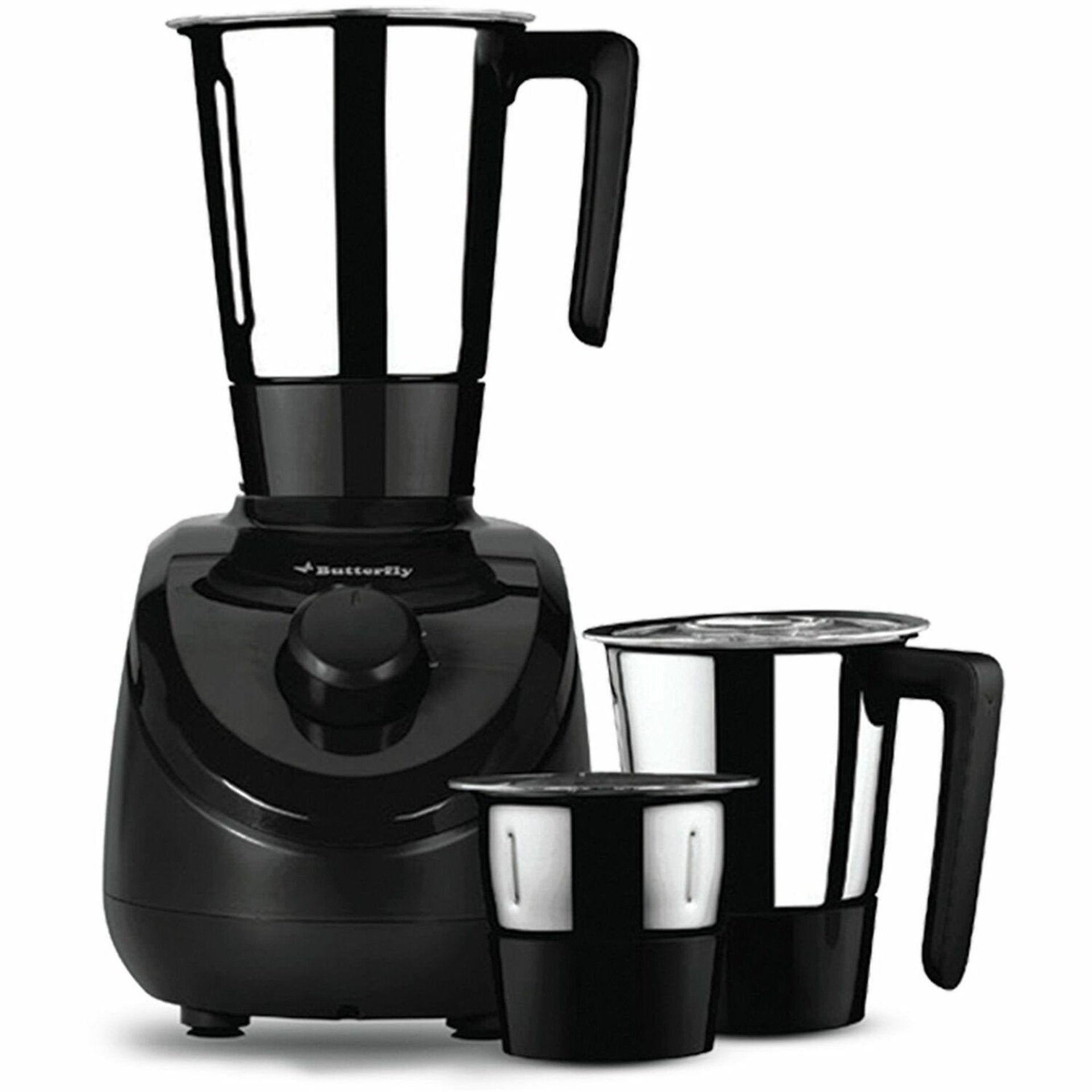 Butterfly Elegant 600W Mixer Grinder with 3 Stainless Steel Jars and Shock-Proof ABS Body