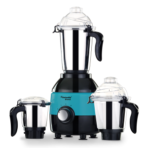 Butterfly Florid 600W Mixer Grinder with 3 Stainless Steel Jars, Aqua Marine Color