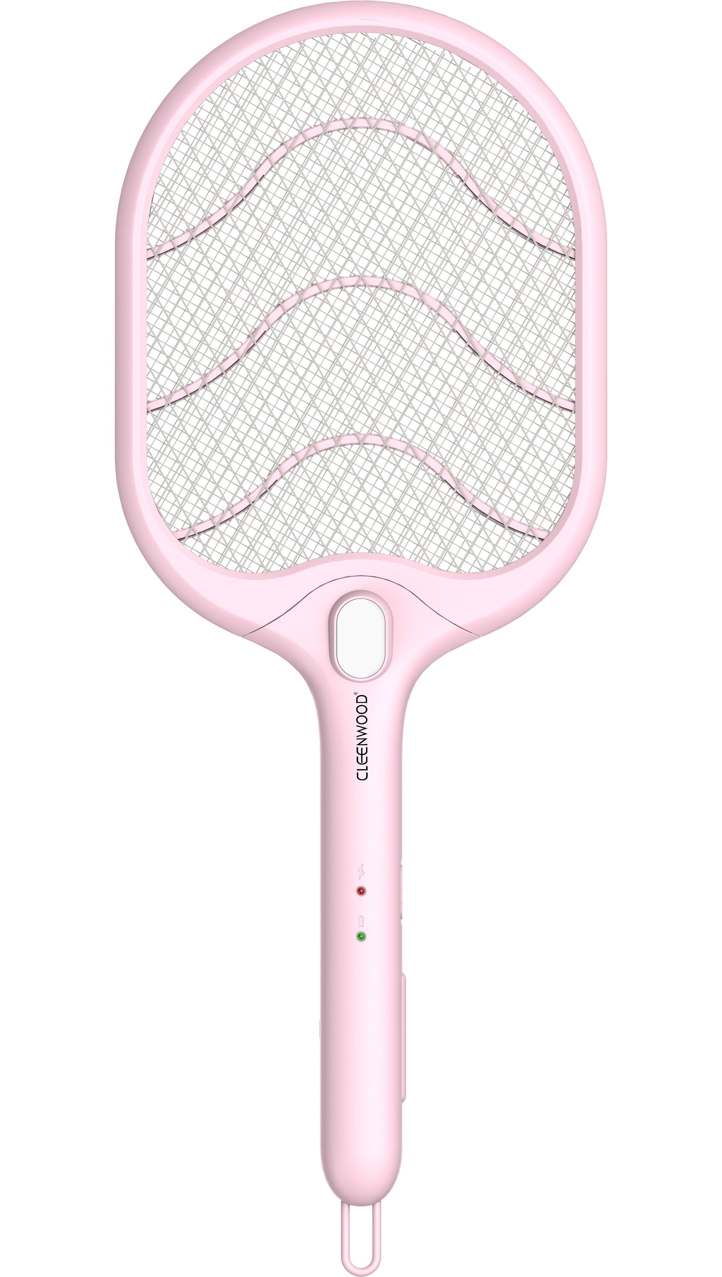 CLEENWOOD CW-187 rechargeable electric mosquito swatter in pink with LED light