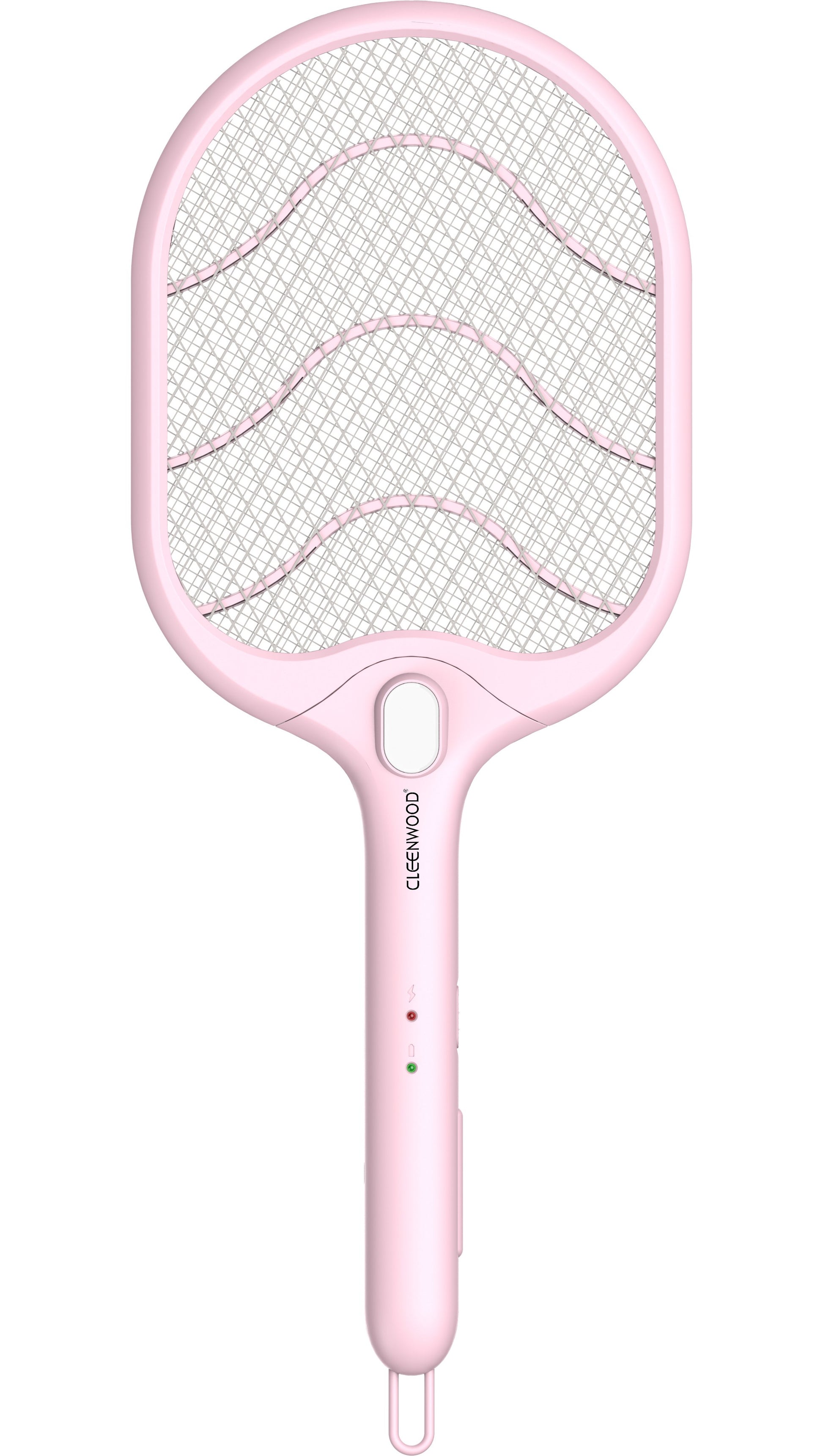 CLEENWOOD CW-187 rechargeable electric mosquito swatter in pink with LED light