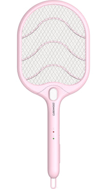 CLEENWOOD CW-187 rechargeable electric mosquito swatter in pink with LED light