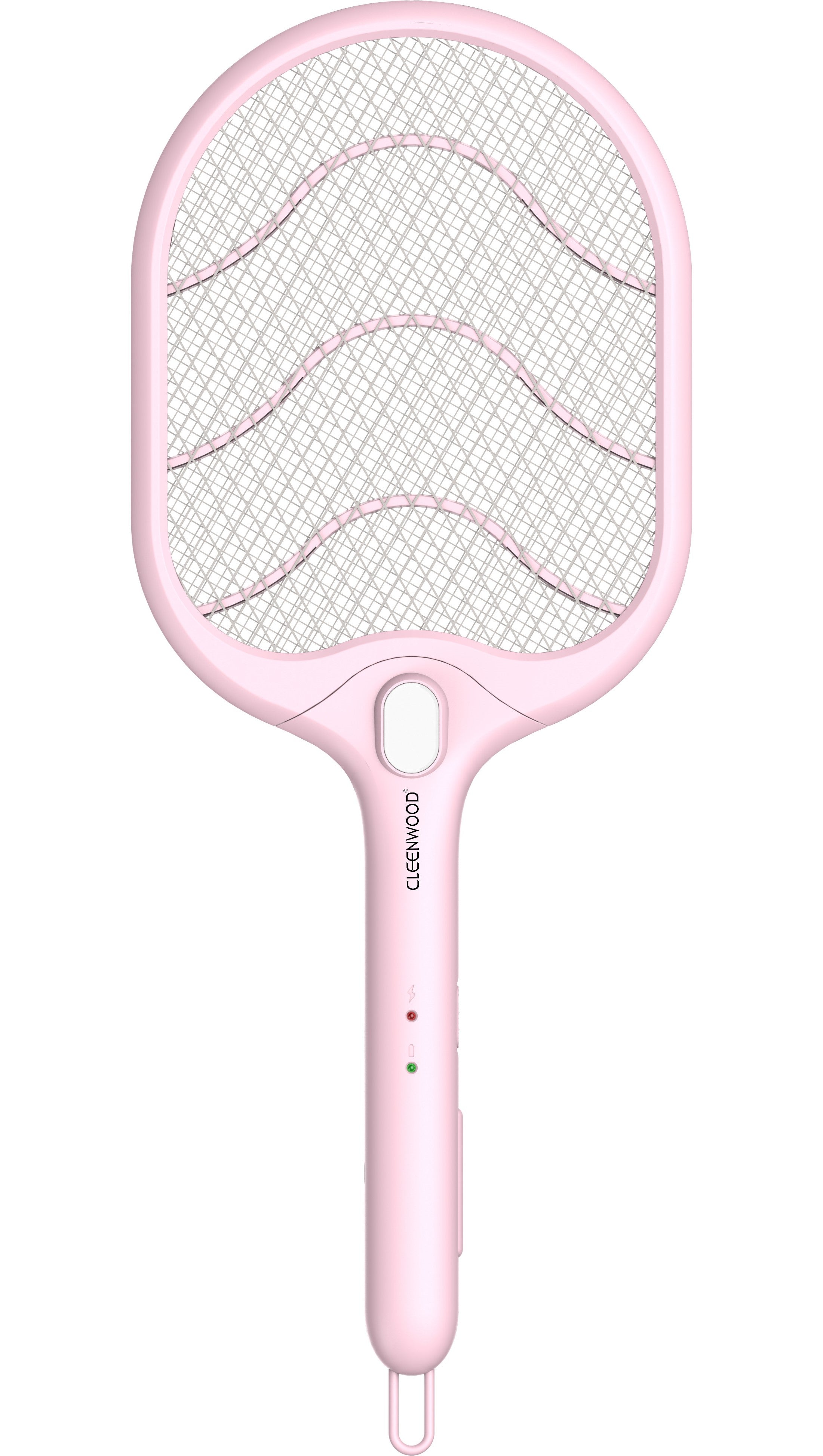 CLEENWOOD CW-187 rechargeable electric mosquito swatter in pink with LED light