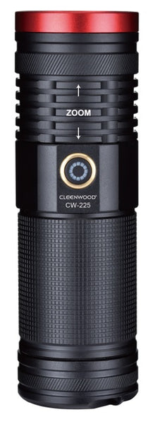 CLEENWOOD CW-225 Rechargeable Zoom Flashlight, 400 Lumens, 6000mAh battery