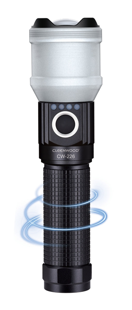 CLEENWOOD CW-226 Focusing Outdoor Flashlight, adjustable zoom LED torch for camping