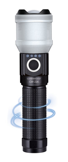 CLEENWOOD CW-226 Focusing Outdoor Flashlight, adjustable zoom LED torch for camping