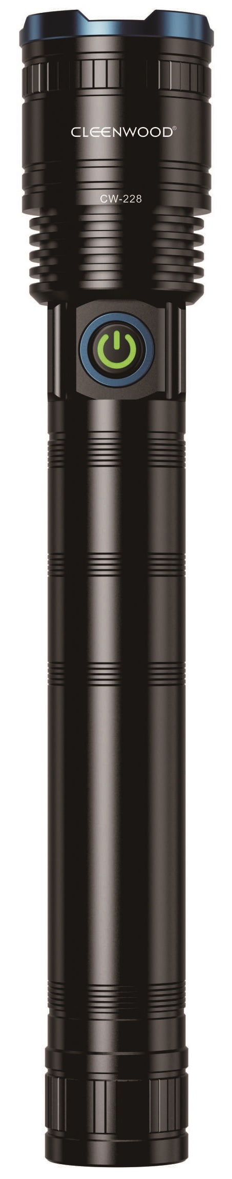 CLEENWOOD CW-228 Rechargeable LED Zoom Flashlight with Aircraft Aluminum Body