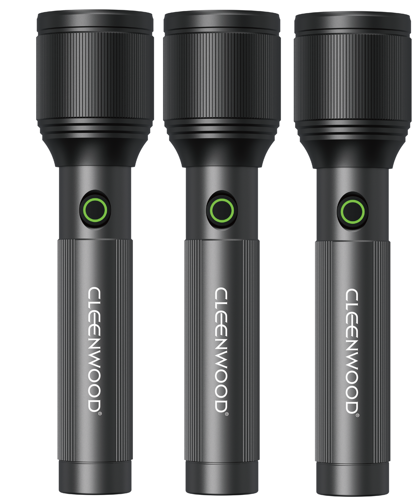 CLEENWOOD CW-235/3 Rechargeable Zoom Light, three individual flashlights packaged as a set