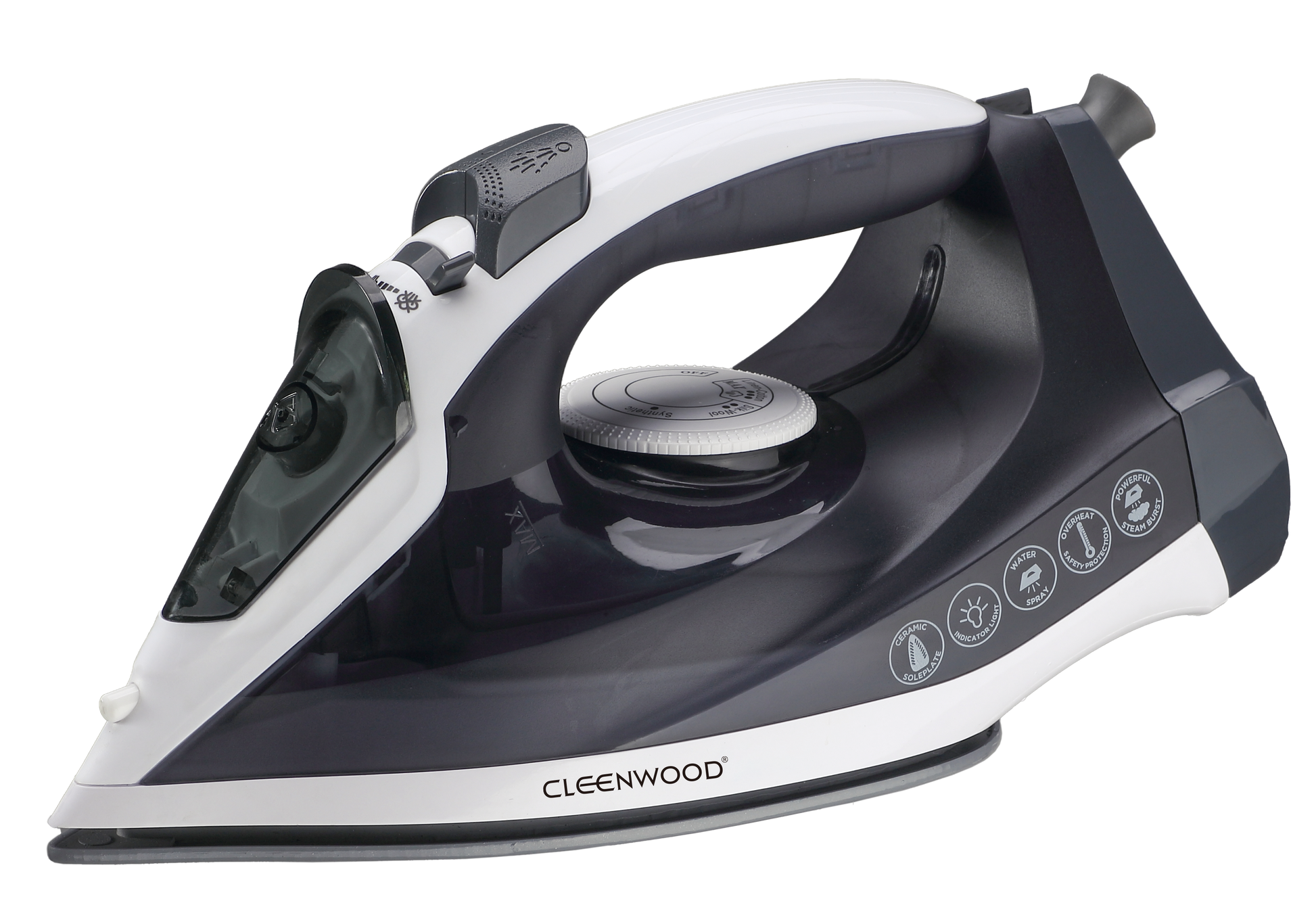 CLEENWOOD CW-349 Steam Iron 1200W with Anti-Drip feature and Ceramic soleplate