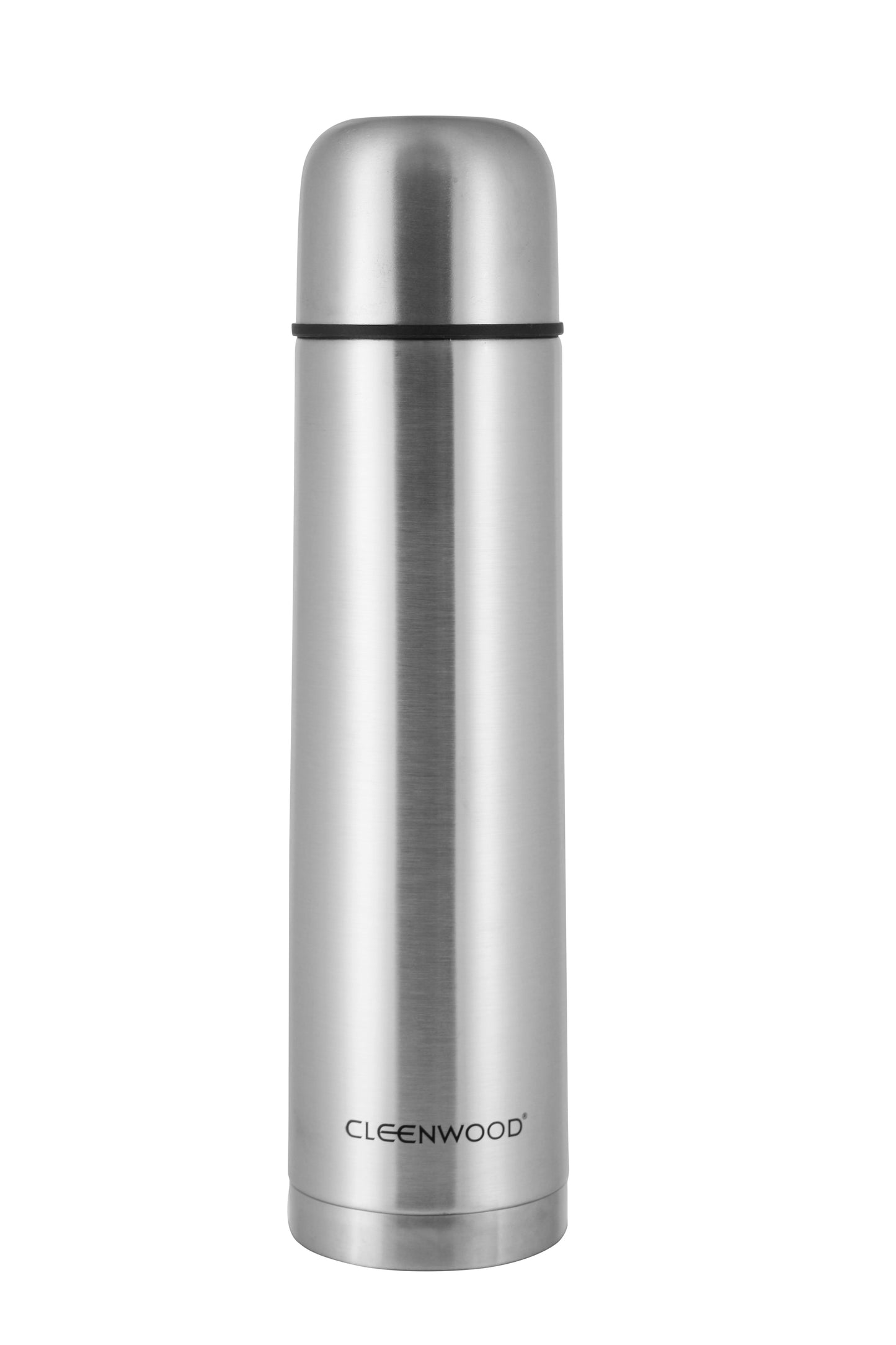 CLEENWOOD CW-363 Stainless Steel Vacuum Bottle 1000ml, Silver color, showing the double-walled insulation
