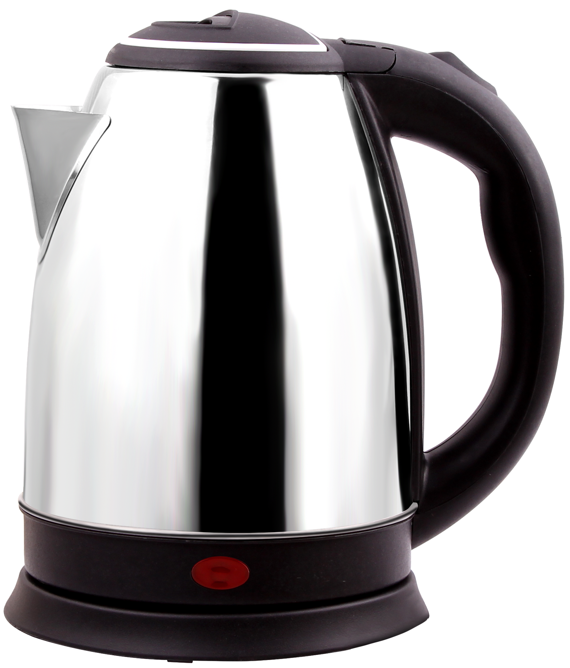 CLEENWOOD CW-510 Electric Kettle, cordless stainless steel design, showing the water level indicator, power base, and the handle with the lid open.