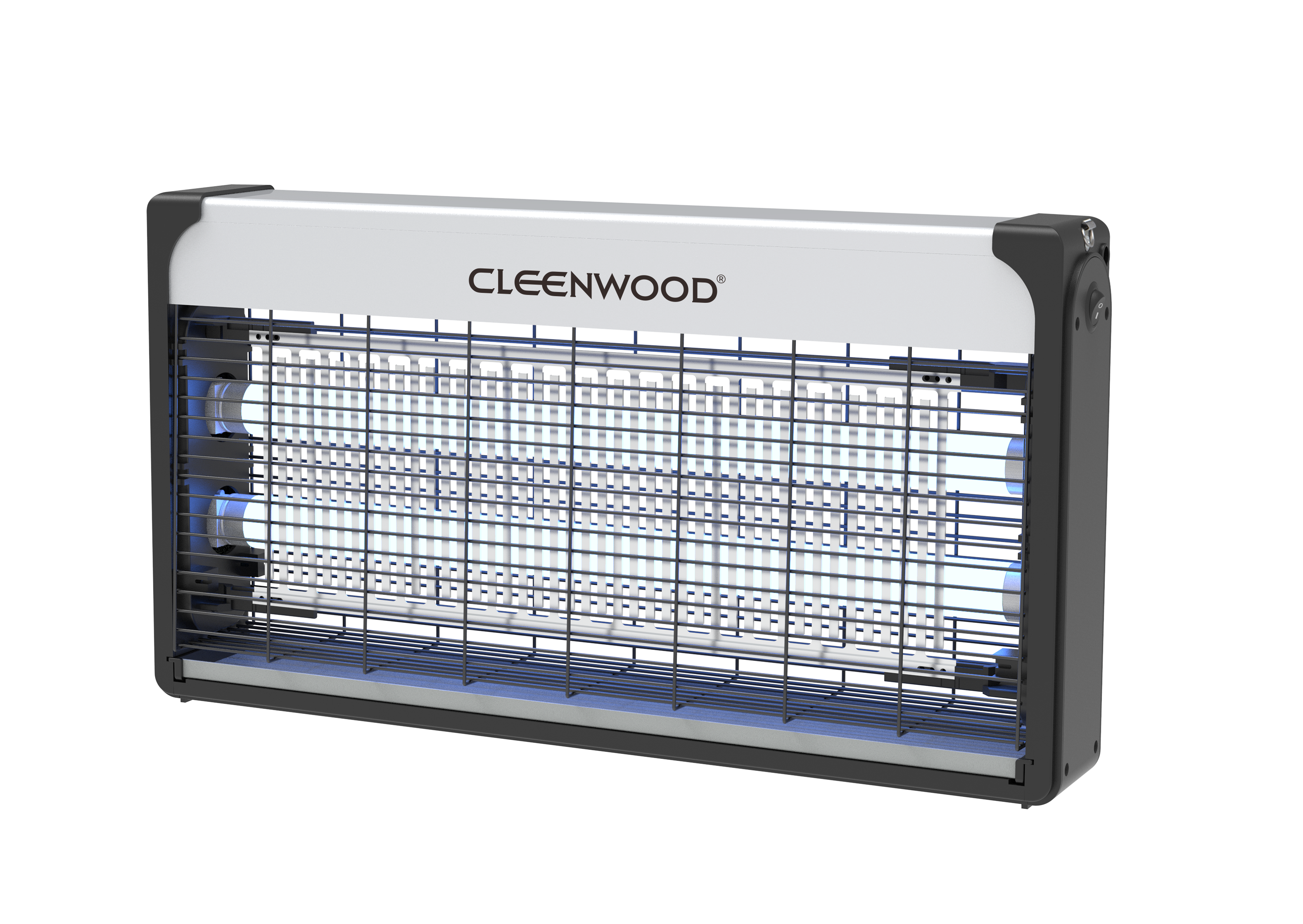 CLEENWOOD CW-951 Electric Insect Killer, showing the larger zapper unit with the internal UV light tubes and the protective outer cage, designed for wider area coverage.