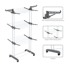 CLEENWOOD CWP-1252 Electric Clothes Dryer, showing the portable, foldable heated airer stand with multiple drying racks extended for use.