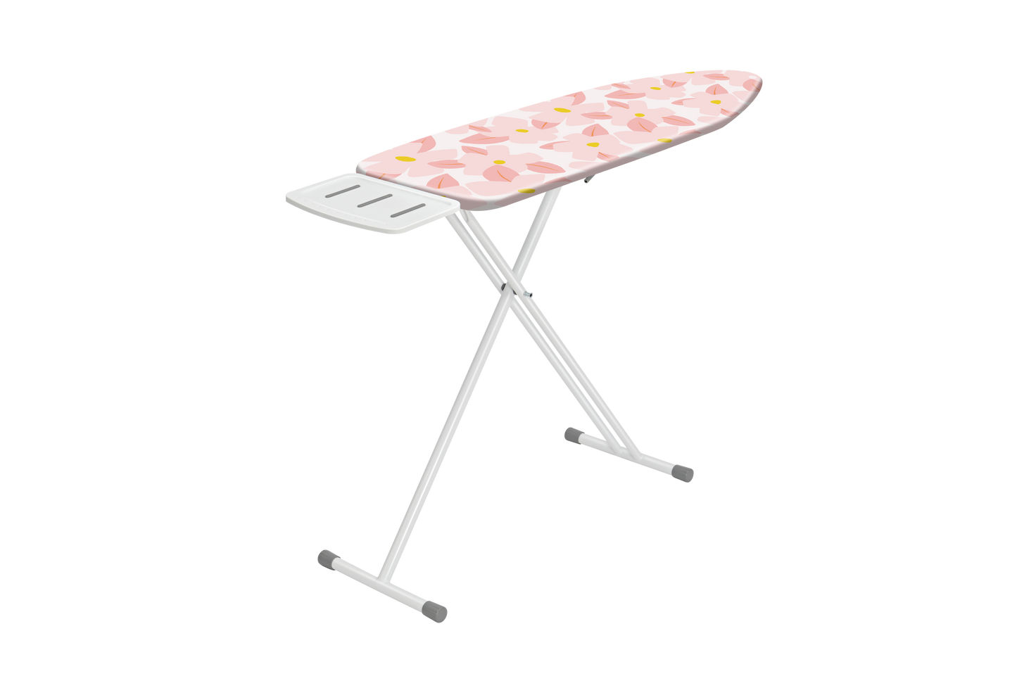 CLEENWOOD CWP-1261 Ironing Board Stand, shown in the upright position, highlighting the standard size, adjustable basic frame, and the simple white cover.
