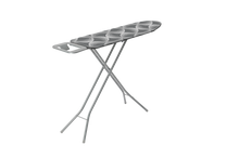 CLEENWOOD CWP-1262 Ironing Board Stand, shown in the upright position, highlighting the standard size, adjustable legs, and the gray and white patterned cover.