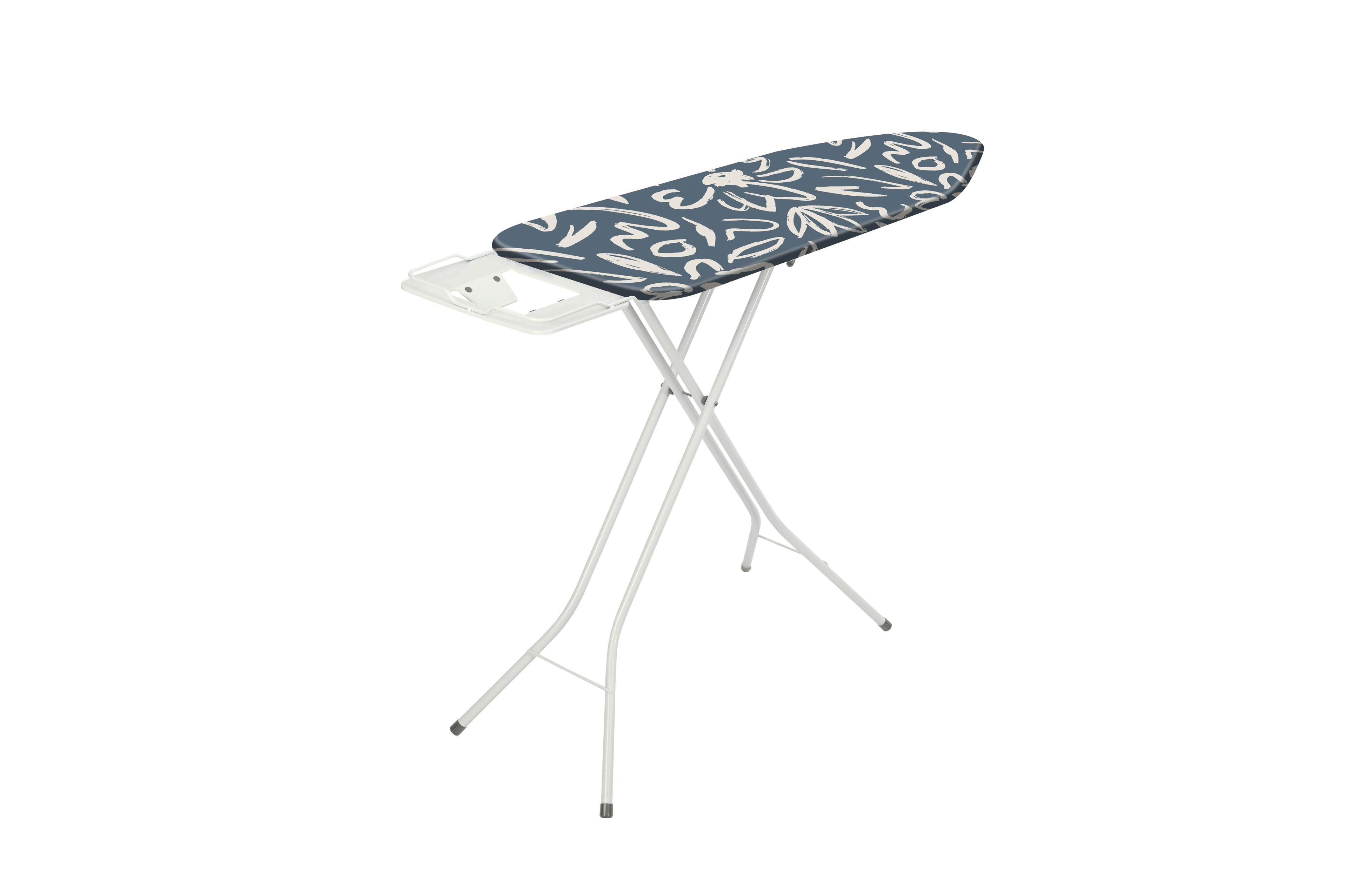 CLEENWOOD CWP-1263 Ironing Board Stand, shown in the upright position, highlighting the large surface area, adjustable legs, and the heat-resistant iron rest