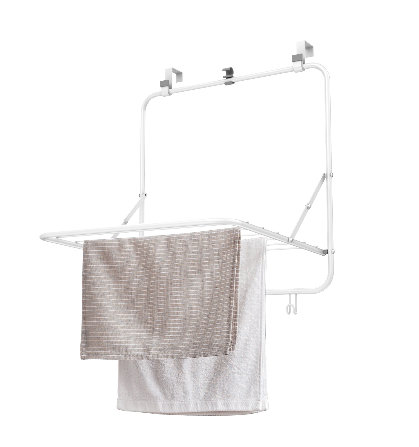CLEENWOOD Electric Clothes Dryer, showing the portable, foldable heated airer stand with multiple rails, set up indoors for fast laundry drying.