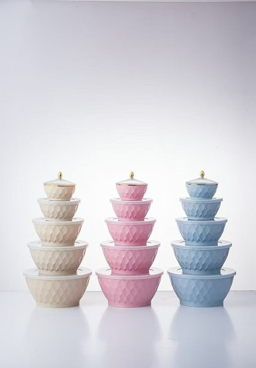 CLEENWOOD CWP-1021 Plastic Salad Bowl, showing the clear container, the tight-sealing lid, and the internal separate cup/compartment for salad dressing or toppings.