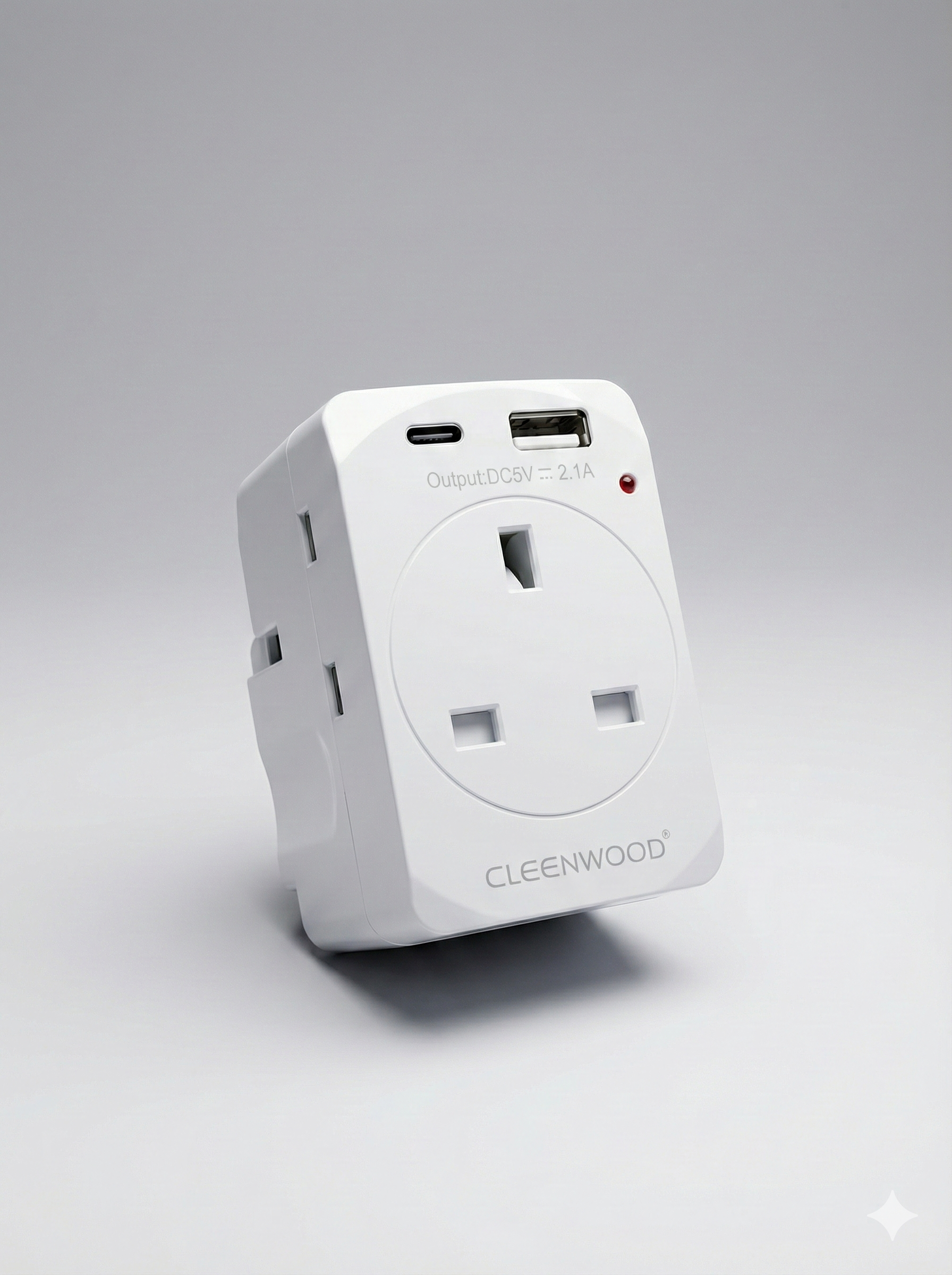 CLEENWOOD MULTI ADAPTOR 3 WAY  WITH TYPE A AND C USB CW-106