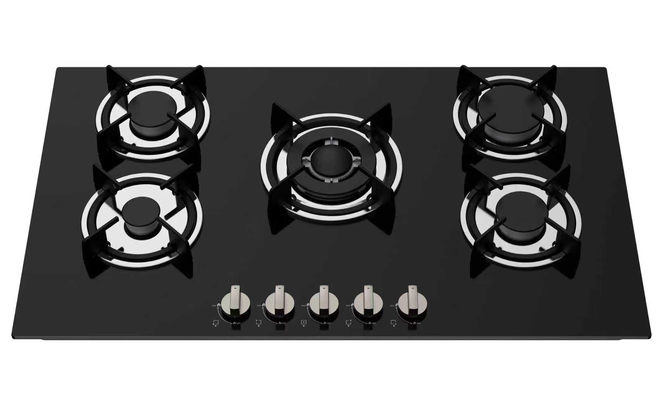 CLEENWOOD GLASS GAS HOB FIVE BURNER BURNER CW-822