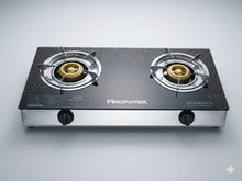 MEGPOWER TWO BURNER GAS STOVE WITH GLASS TOP QM-2010