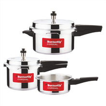 Butterfly Cordial 2 Litres, 3 Litres & 5 Litres Pressure Cookers | Outer Lid | Food Grade Virgin Aluminium | Induction & Gas Stove Compatible